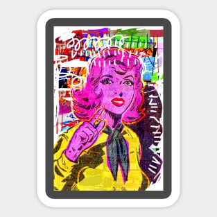 pop art girl Sticker